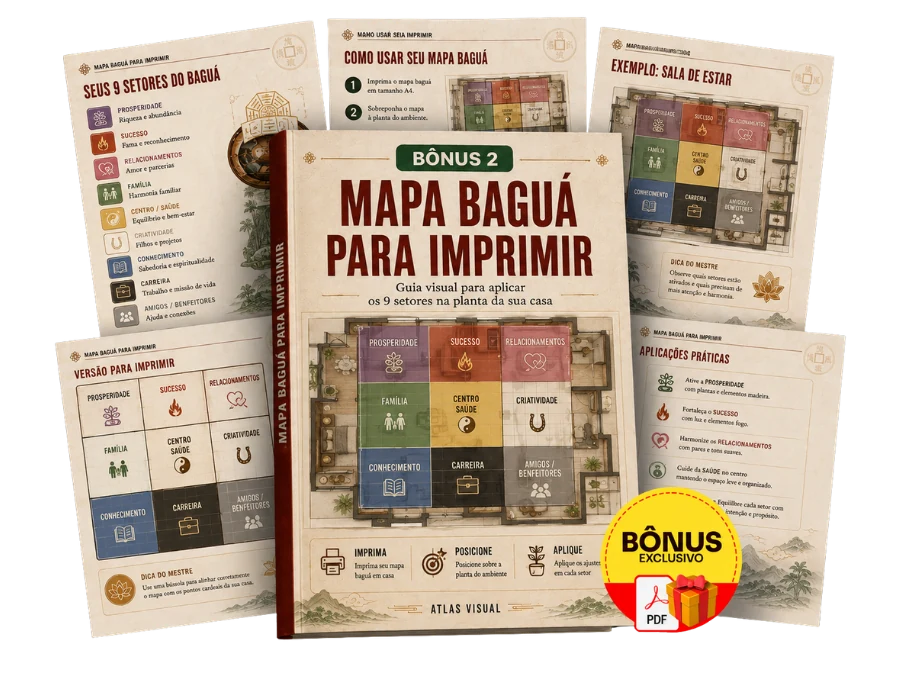 Mockup do Mapa Baguá para Imprimir